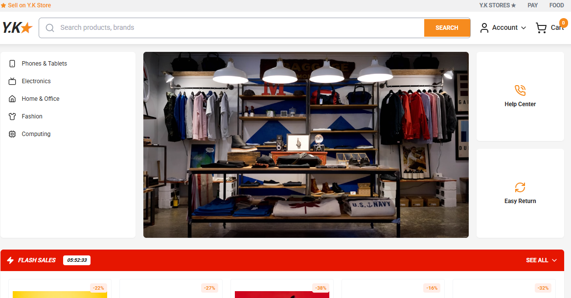 Y.K Stores Nigeria Interface